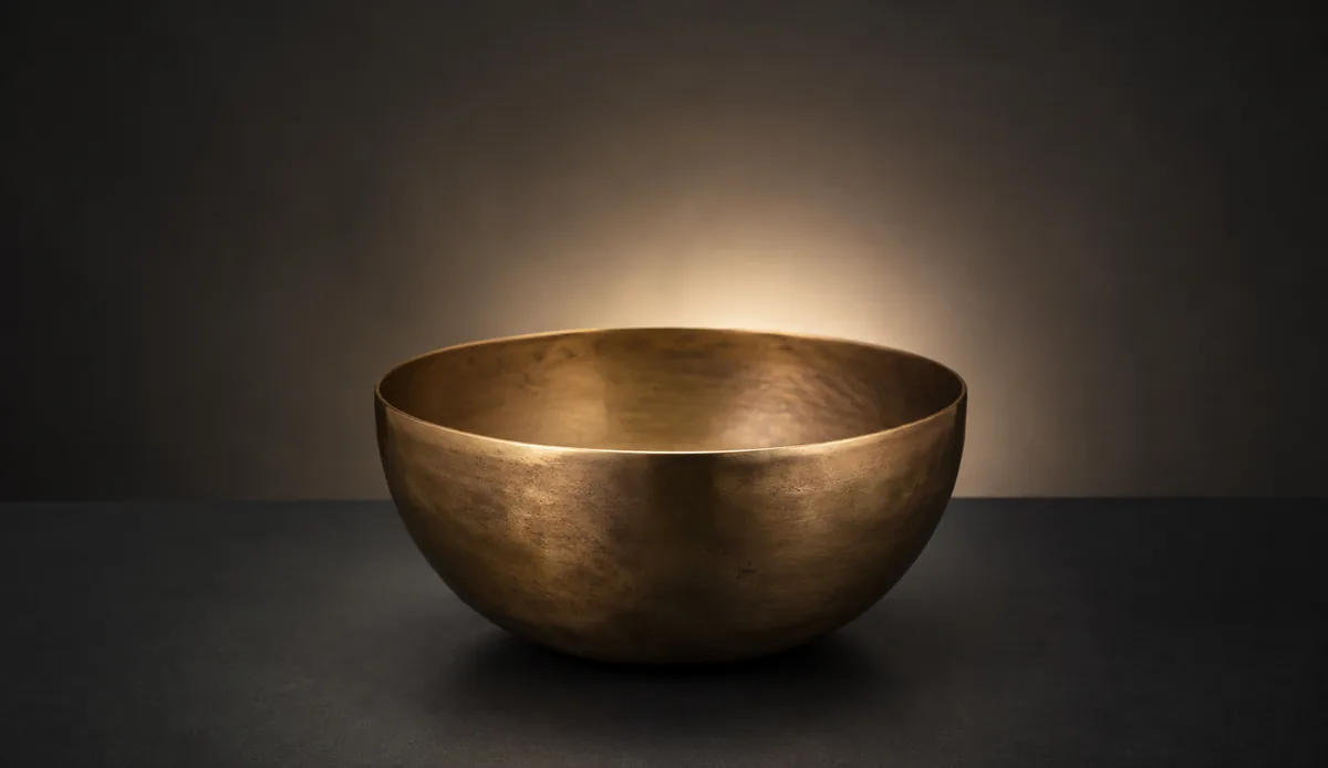 A hand-forged ANURAVA bell-metal singing bowl