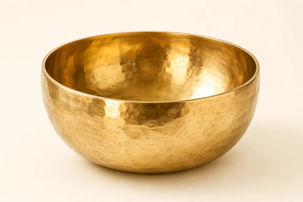Golden Polish Singing Bowl — ANURAVA ONE